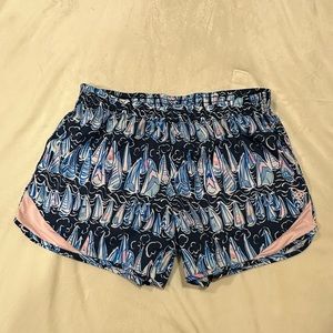 Lilly Pulitzer Luxletic 4" Ocean Trail Short - Low Tide Navy Sails And Stripes